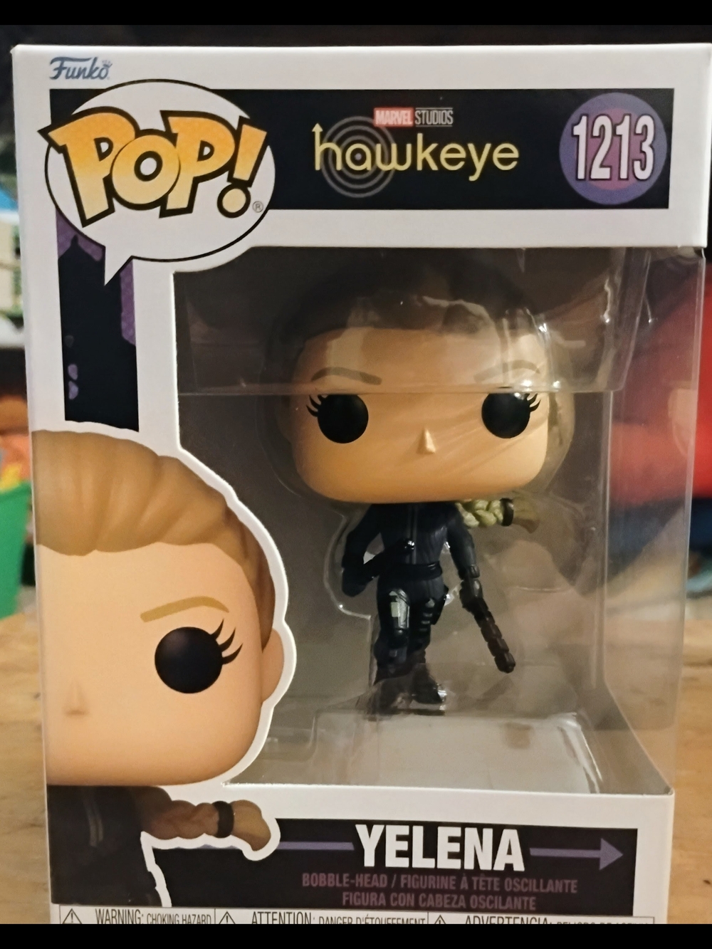 Funko Pop! Collectible From Hawkeye Yelena in Black Outfit with Blonde Braid NWT